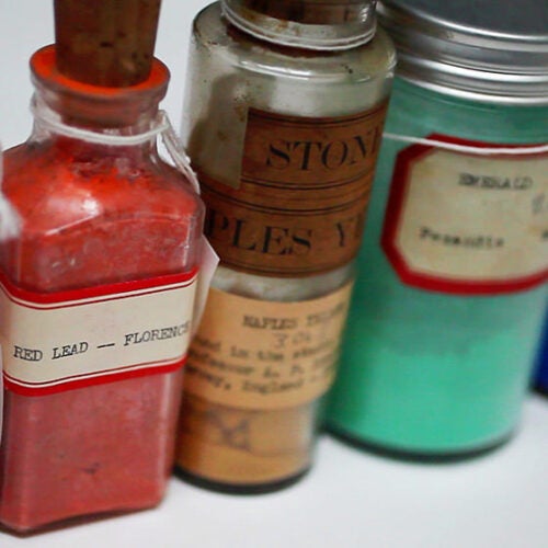 Curious visitors who turn left off the Harvard Art Museums’ elevators on the building’s fourth floor are greeted by the Forbes Pigment Collection, a floor-to-ceiling wall of color compiled from about 1910 to 1944 by the former director of the Fogg Museum.