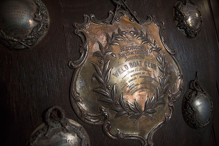 Details of a Weld Boat Club trophy from 1897. 
