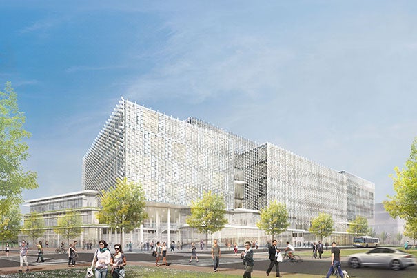 A view of the proposed Science and Engineering Complex in Allston. 