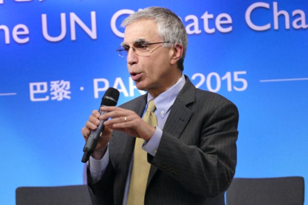 “After the Paris talks conclude, governments may have more appetite to reconsider the IPPC’s role in light of a new global climate regime in place,” said Kennedy School Professor Robert Stavins on Wednesday. On Thursday, Stavins answered questions during a U.N. Climate Change Summit side panel, “Implementing Paris Agreement: Innovation of Development Path,” at China Pavilion.