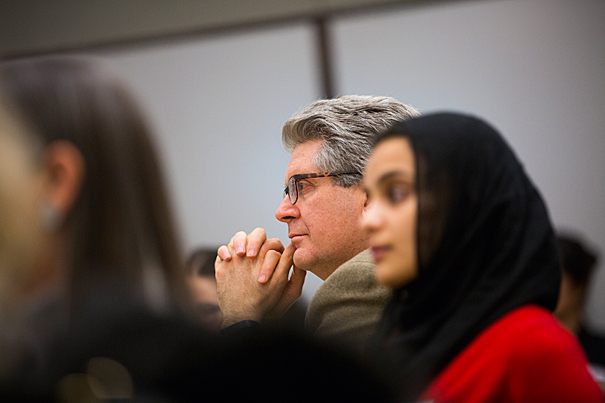“We’re preparing the leaders in international development and teaching them how to change the world,” said Fernando Reimers (center), director of the Global Education Innovation Initiative and the International Education Policy Program. 