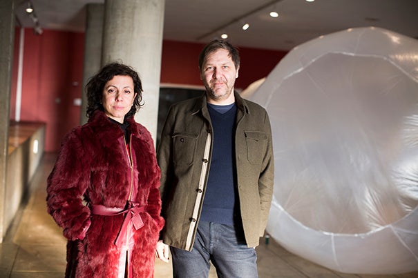 The  Carpenter Center installation was created by  Silvia Benedito, an assistant professor of landscape architecture at the Harvard Graduate School of Design,  and architect C. Alexander Häusler. 
