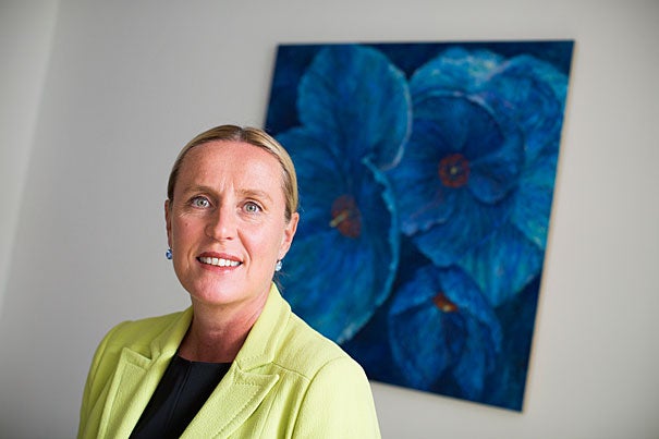 Iris Bohnet is Professor of Public Policy at the Harvard Kennedy School and the director of its Women and Public Policy Program. She is pictured in Taubman Building at Harvard University. Stephanie Mitchell/Harvard Staff Photographer