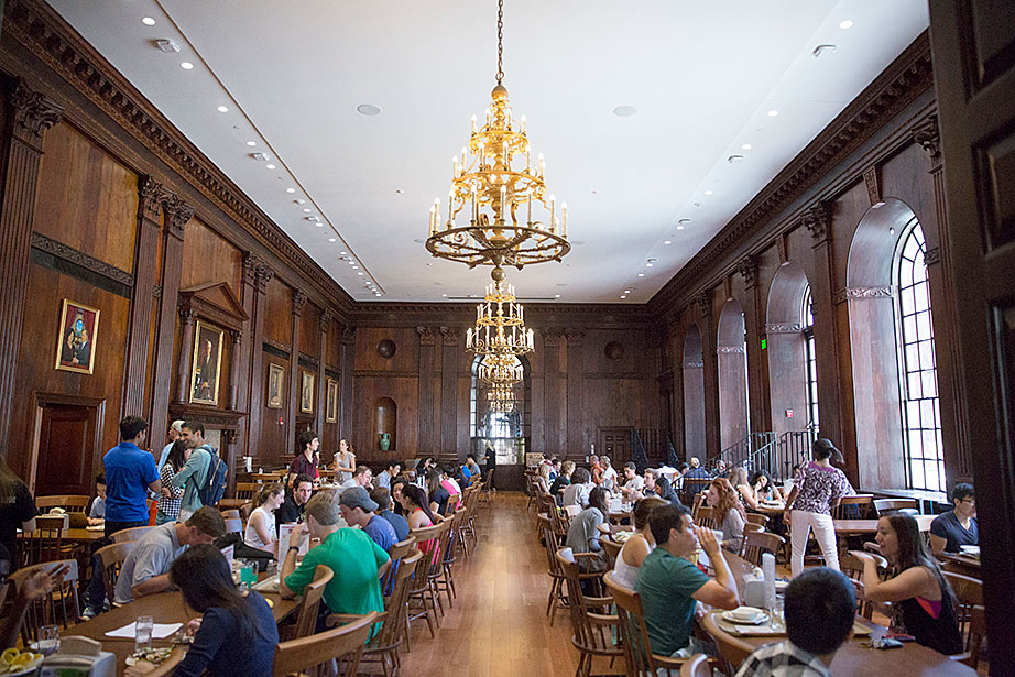 Dining hall. Harvard University inside.