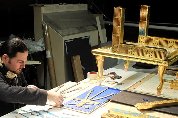 Technical artist David Hopkins helped reconstruct the chair, which involved more than 2,000 individual pieces. 