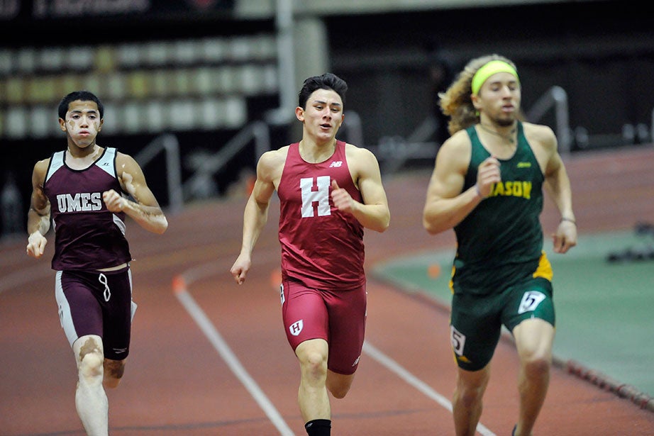 Alex Kirby ’17 runs the 400 meters. He was third in his heat with a time of 51.87 seconds.