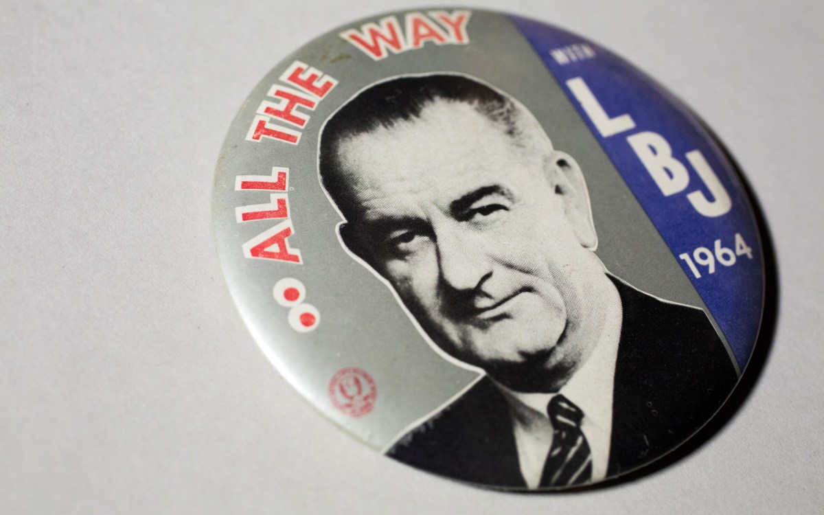 Lyndon B. Johnson 1964 campaign button.
