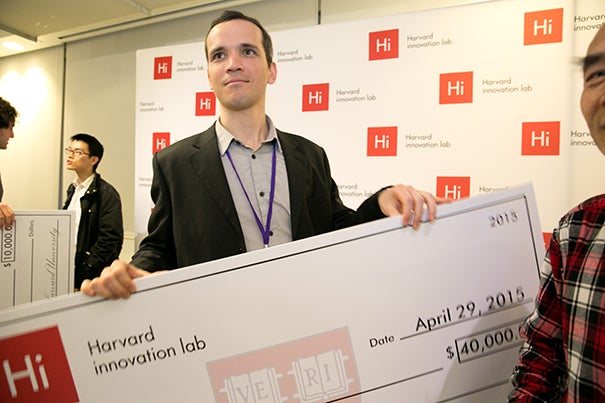 Tim Sanchez was among the grand prize winners at the 2015 Deans' Challenge. This year's winners will be announced at the conclusion of Demo Day on May 4.