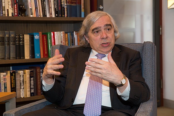 U.S. Secretary of Energy Ernest Moniz discussed his unusually powerful part in the Iran deal and how science can — and should — be part of diplomatic efforts to solve major global challenges such as nuclear disarmament and climate change.