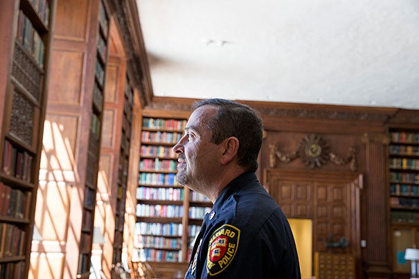 Christos Hatzopoulos, who will graduate from Harvard Extension School, is a detective with the Harvard University Police Department. “History was never a dead science for me,” he said. “I’ve been reading history books my whole life for pleasure.”