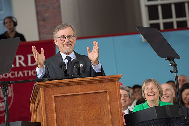“Today, you start down the path of becoming the generation on which the next generation stands. And I’ve imagined many possible futures in my films, but you will determine the actual future. And I hope it’s filled with justice and peace,” said Steven Spielberg, who was the principal speaker at Harvard's 365th Commencement.

