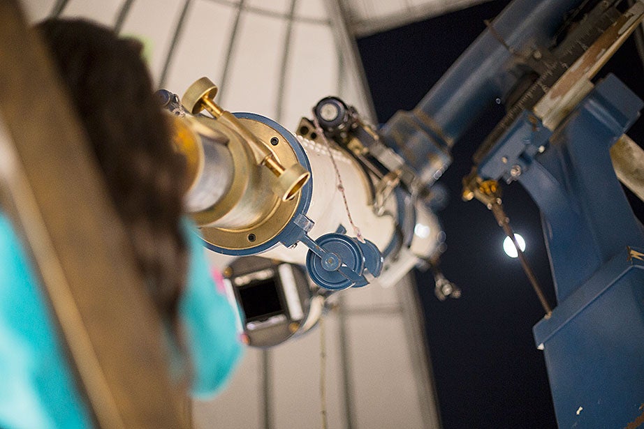 Livis Gonzalez makes the most of the Loomis-Michael Telescope.