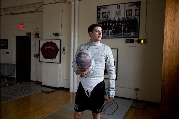 Eli Dershwitz is the No. 1 ranked saber fencer in the U.S., and currently tied for 11th in the world. Rose Lincoln/Harvard Staff Photographer