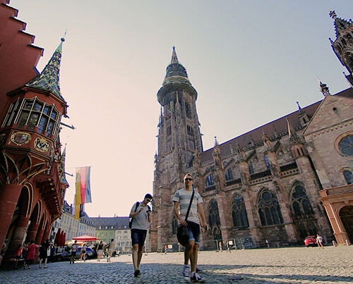 The gothic Freiburg Minster cathedral is possibly the most famous landmark in the city.