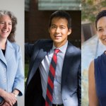 Meredith Weenick (from left), Archon Fung, and Danielle Allen are the co-chairs of a University-wide task force to examine issues of inclusion and belonging on Harvard’s increasingly diverse campus.