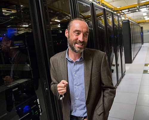 James Cuff, assistant dean and distinguished engineer for research computing, is the principle investigator on a $4 million NSF grant to develop the North East Storage Exchange, a collaboration of five local universities to provide easier storage and faster retrieval of massive quantities of data.