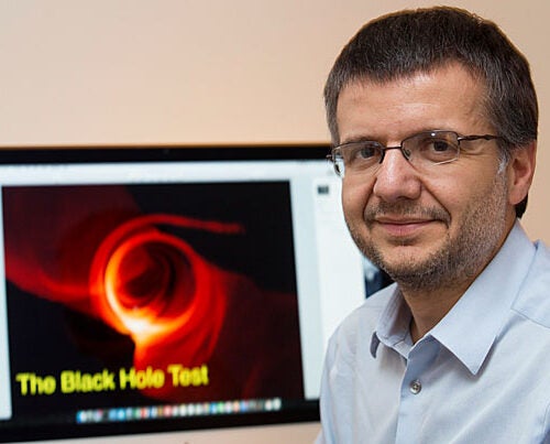 Astronomer and Radcliffe fellow Dimitrios Psaltis is working on black holes as part of the massive Event Horizon Telescope project that will point a number of Earth's telescopes at the Milky Way's black hole this spring.