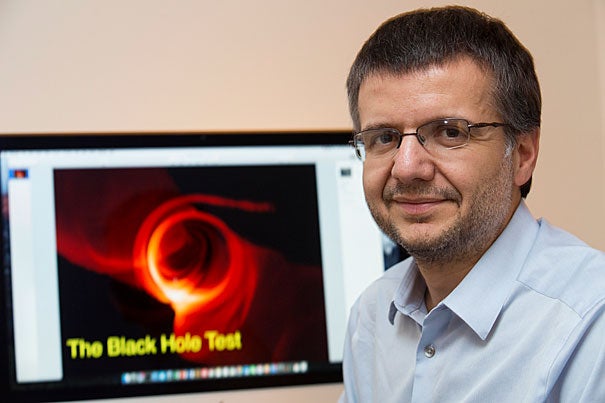 Astronomer and Radcliffe fellow Dimitrios Psaltis is working on black holes as part of the massive Event Horizon Telescope project that will point a number of Earth's telescopes at the Milky Way's black hole this spring.