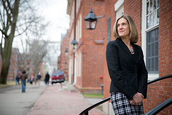 Harvard College Dean of Students Katherine O'Dair, who leads the Office of Student Life, has been busy experiencing the campus lifestyle since her arrival in the fall. “We’re really here to help students to engage with each other and the campus community ... to help [them] have the best out-of-classroom experience that they can.”