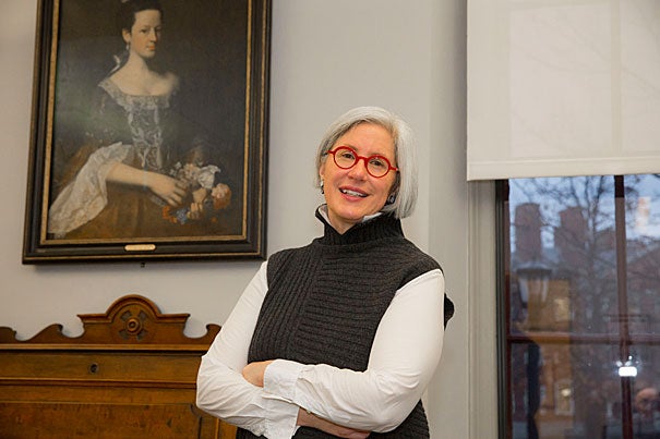 Harvard historian Jane Kamensky discusses her new book, "A Revolution in Color: The World of John Singleton Copley," about the iconic artist's divided loyalties during the Revolution. Copley's portrait of Dorothy Murray hangs in her office in Radcliffe's Schlesinger Library.