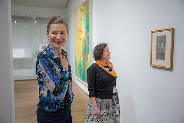 Ewa Lajer-Burcharth (left), William Dorr Boardman Professor of Fine Arts, and Elizabeth Rudy, Carl A. Weyerhaeuser Associate Curator of Prints, worked on a new exhibit featuring drawings that were organized with the help of two University seminars. 