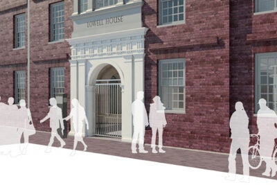 The newly designed front of Lowell House will feature Otto Hall as a main entry point to the House. 