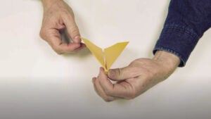 Paper airplane.