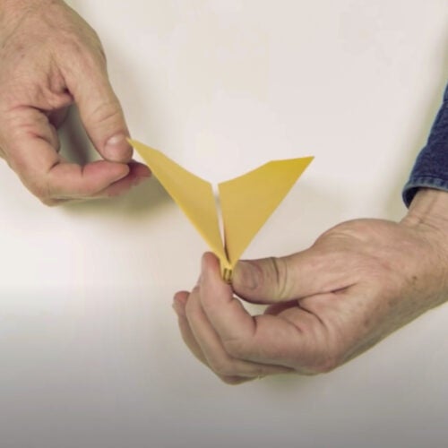 Paper airplane.