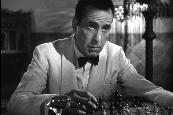 Humphrey Bogart portrays expatriate Rick Blaine in the classic film "Casablanca," which marks its 75th year.