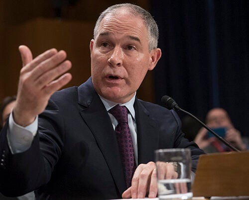 Robert Stavins, Albert Pratt Professor of Business and Government and director of the Harvard Project on Climate Agreements, anticipates that recently confirmed EPA Administrator Scott Pruitt (pictured) will pursue selective rollbacks of environmental regulations meant to combat climate change.
