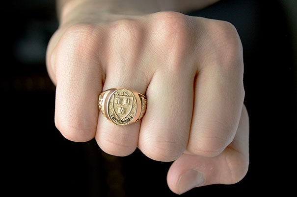 Matthew DeShaw '18: "Seeing my ring for the first time was more meaningful than I had anticipated. For the first time, I started to reflect on the fact that my remaining time at Harvard is limited, with graduation in just one year."
