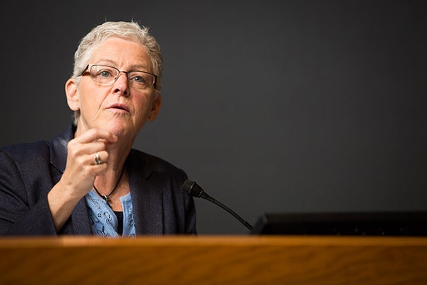 Former EPA Administrator Gina McCarthy delivered the keynote address at the Climate Week symposium "Human Health in a Changing Climate," in which she joined a growing chorus of academics, scientists, and public servants urging scientists to raise their voices on climate change.