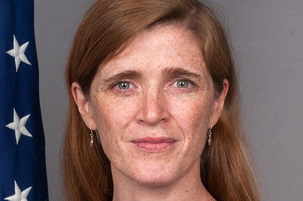 Samantha Power, 28th U.S. Ambassador to the United Nations, will return to Harvard as the Anna Lindh Professor of the Practice of Global Leadership and Public Policy at the Kennedy School, a professor of practice at the Law School, and a Radcliffe fellow for the 2017–18 academic year.