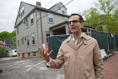 Director of the Harvard Center for Green Buildings and Cities Ali Malkawi is retrofitting 20 Sumner Road, built almost 100 years ago, to become an ultra-efficient building and ultimately the Center's headquarters. 