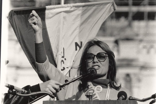 Students in a new class on feminism learned about leaders in the struggle for women’s rights, such as social activist Gloria Steinem who fought for decades for women's reproductive rights.