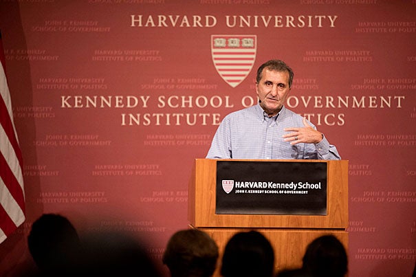 Pete Souza, former White House photographer for Presidents Ronald Reagan and Barack Obama, joined Ann Marie Lipinski at the JFK Jr. Forum to discuss his time photographing the First Families.