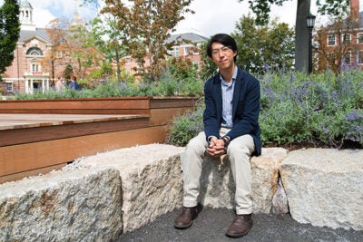 Harvard College alum and GSD student John Wang’s “100+ Years at 73 Brattle”  is now installed as the winner of the third Radcliffe Institute Public Art Competition.