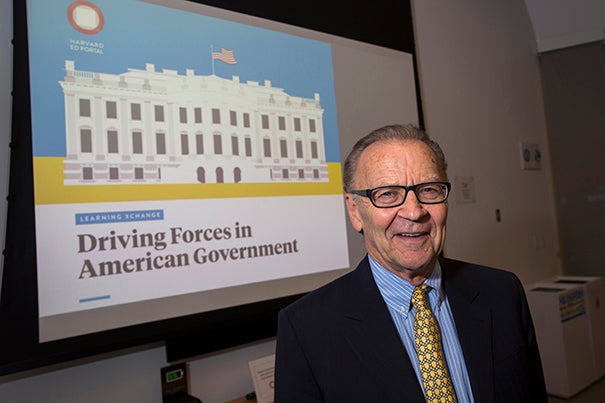 At the Ed Portal public lecture “Driving Forces in American Government,” Kennedy School Professor Tom Patterson urged his audience to talk about politics and combat misinformation.
