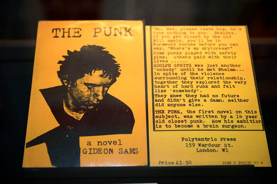 The punk rejection of establishment values is depicted in this short novel, written as a school project. Kris Snibbe/Harvard Staff Photographer