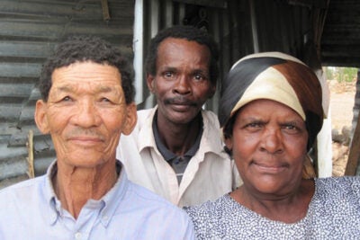 South African individuals in a household that exemplify the substantial skin pigmentation variability in the ‡Khomani and Nama populations. 
