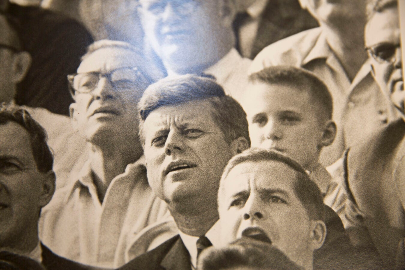 President Kennedy attends a Harvard football game in October 1963.