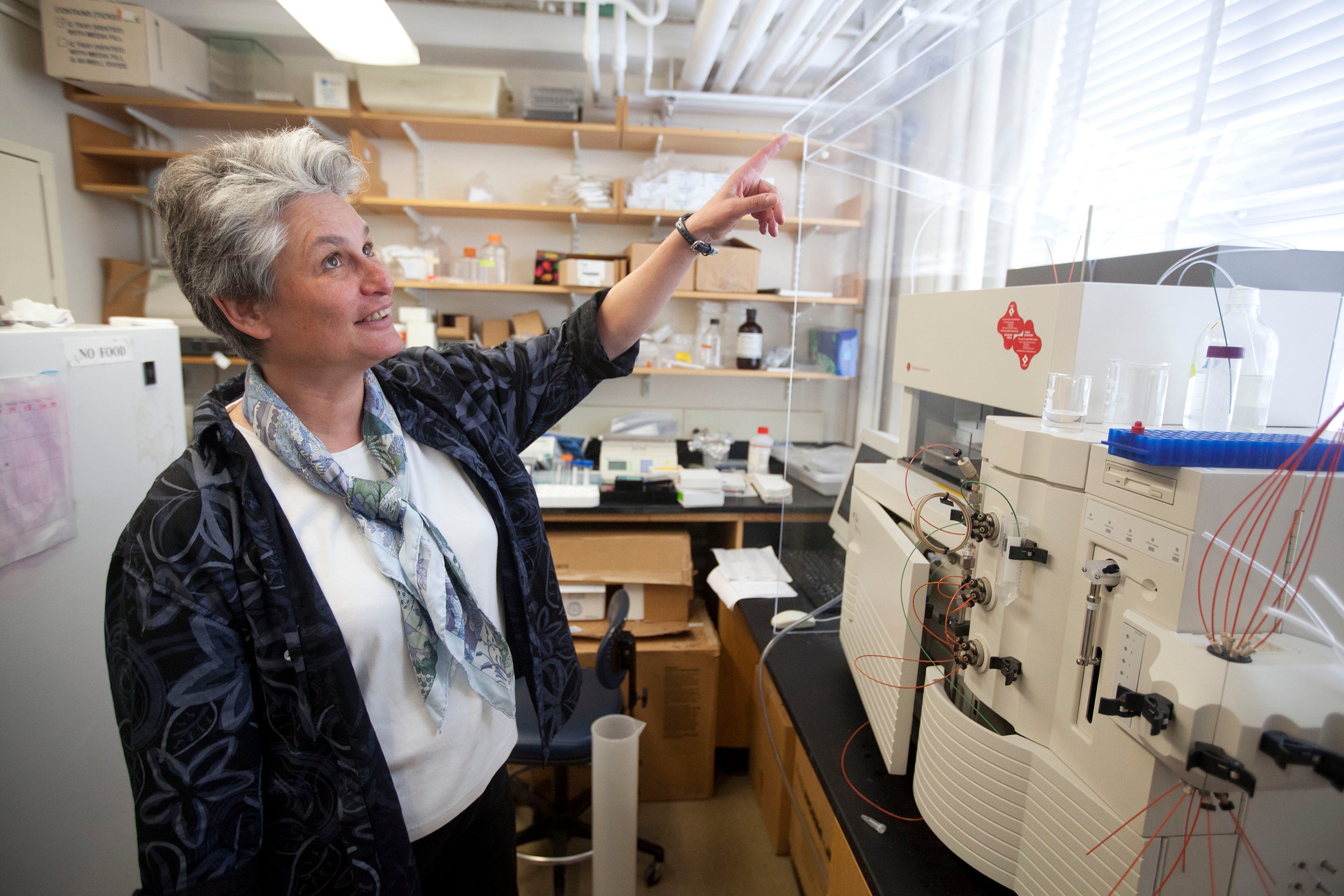 Catherine Dulac in her lab