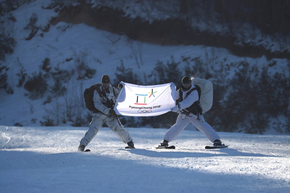 Olympic banner South Korea