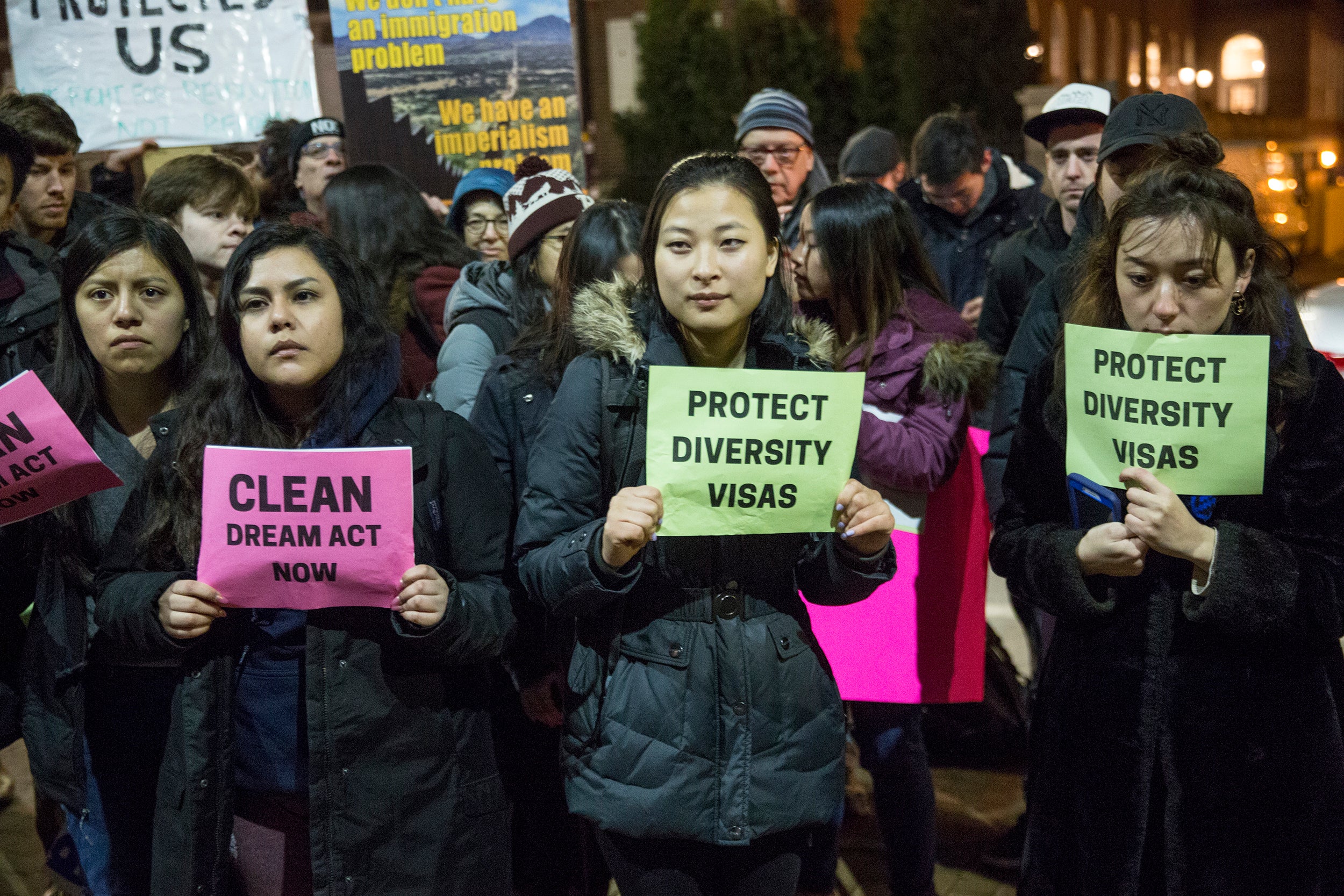 Protesters picketed outside the Kennedy School 