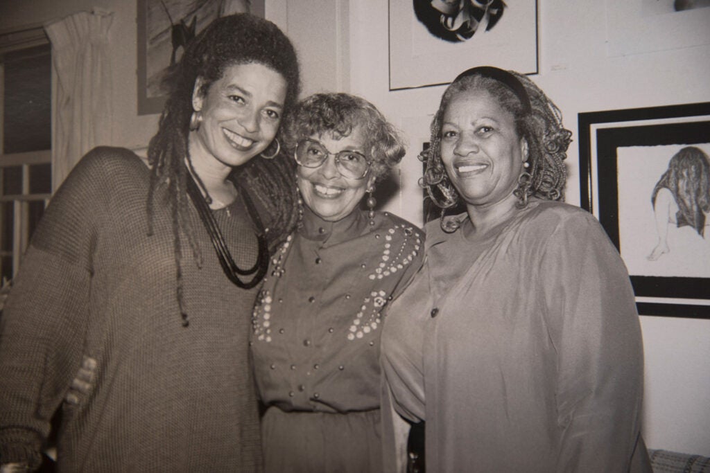 Angela Davis (from left), her mother, Sallye Davis and Toni Morrison.