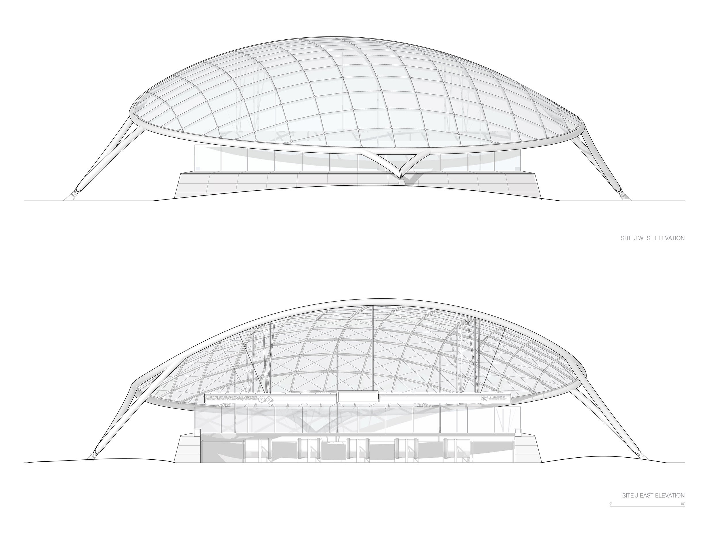 Hudson Park subway canopy schematic.