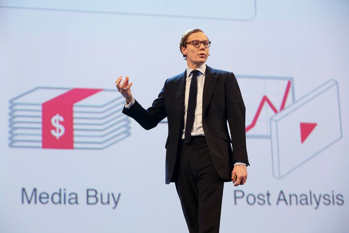 Cambridge Analytics CEO Alexander Nix (pictured) said his firm found a way to tailor political ads and messages on Facebook to millions of voters in the U.S., based on their fears and prejudices. 
