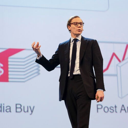Cambridge Analytics CEO Alexander Nix (pictured) said his firm found a way to tailor political ads and messages on Facebook to millions of voters in the U.S., based on their fears and prejudices. 
