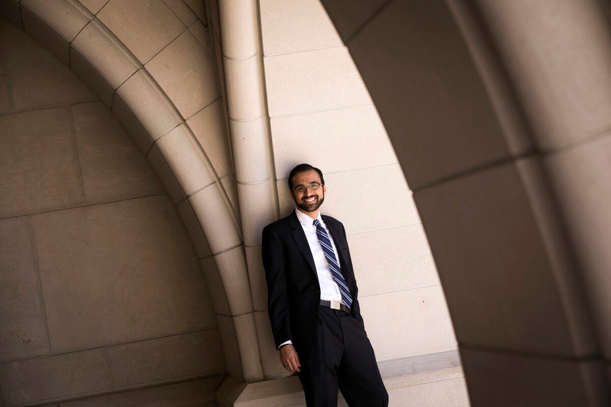 “The responsibility of privilege is to pay it forward,” says Law School grad Raj Salhotra, who launched a program to provide mentors to help underserved high school students find path to college.  