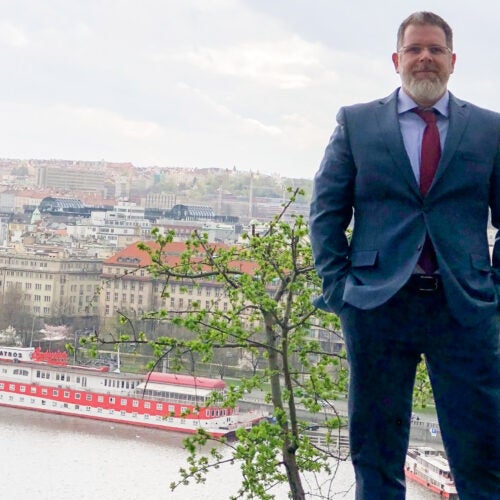 There were many twists and turns before Oren Varnai, graduating from the Harvard Chan School’s mid-career master of public health program, landed in Prague as a Foreign Service officer at the U.S. Embassy.